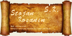 Stojan Košanin vizit kartica